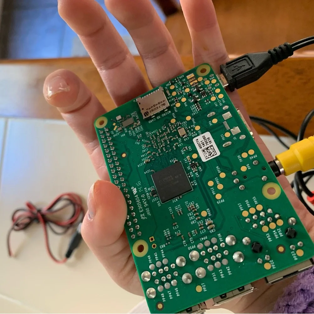 Raspberry Pi 3B+ Motherboard, with monitor, preloaded OS micro SD. power cable